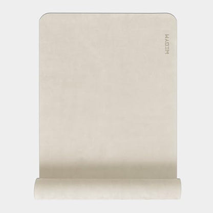WeGym Yoga Mat, 4 mm Cushioned Non-Slip for Yoga, Pilates and Home Workouts - color: SU_Sandstone, style: Suede