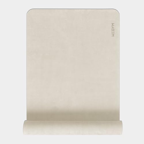 WeGym Yoga Mat, 4 mm Cushioned Non-Slip for Yoga, Pilates and Home Workouts - color: SU_Sandstone, style: Suede