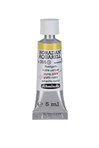Schmincke - HORADAM® AQUARELL - finest artists' watercolours, rutile yellow - 5 ml - color: 205 rutile yellow, size: 0.17 Fl Oz (Pack of 1)