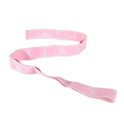 8 Loops Yoga Stretch Strap Numbered Resistance Band Elastic Exercise Belt for Yoga Gymnastics Dance Flexibility Workout