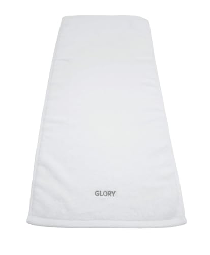 Glory Gym Towel - 100% Organic Cotton - Soft and Absorbent for Gym, Yoga, spa Dimensions (29.52 X 13.78 inch) 570 GSM (White) - color: White