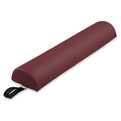 Saloniture Half Round Massage Table Bolster Pillow Pad - 26 x 6 x 3 Inch - Burgundy - color: Burgundy