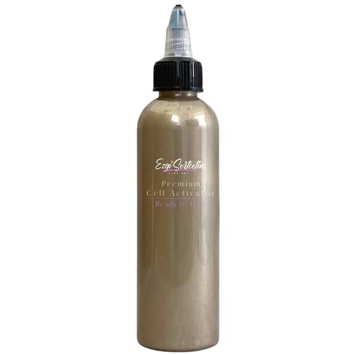Premium Cell Activator for Acrylic Pouring | Ready to Pour | Create Perfect and Unique Cells in Your Painting Works | 4oz | Metallic Nude Lala - color: Metallic Nude Lala