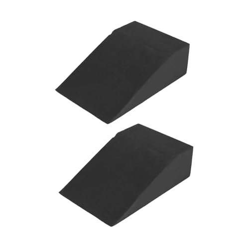 pack of 2 Squat Wedge, Supportive Foot Wrist Exercise Wedge for Squat, Yoga, Pushup, Balance, Stretch, Strength, Pilates, Plank, Physical Therapy - EVA Riser Block for Men & Women
