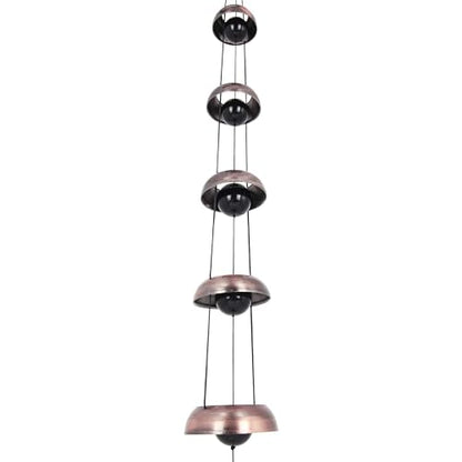 Cooper Leaf Temple Wind Chime,Wind Chimes 5 Bells, Feng Shui Wind Chimes - size: Five-Bodhi