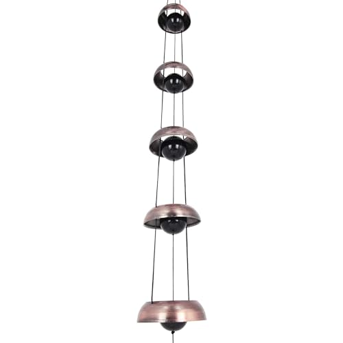 Cooper Leaf Temple Wind Chime,Wind Chimes 5 Bells, Feng Shui Wind Chimes - size: Five-Bodhi