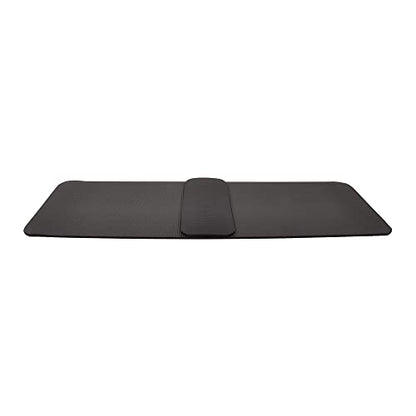 Fitvids All Purpose 1/2-Inch Extra Thick High Density Anti-Tear Exercise Yoga Mat and Knee Pad with Carrying Strap, Multiple Colors - color: Black
