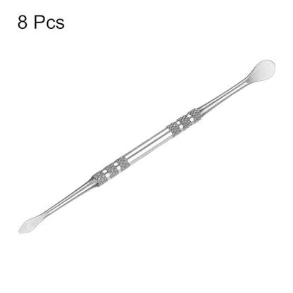 HARFINGTON 8 Pcs Wax Carving Tools 4.8" Double Ended Stainless Steel Wax & Clay Sculpting Wax Carvers Tools Modeling Spoon for Figures Clay Handmade Art Works, Silver Tone - color: Silver Tone