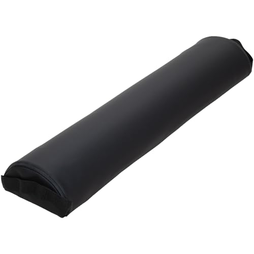 ForPro Premium Half-Round Bolster Pillow for Massage and Yoga, Oil and Stain-Resistant, 6”W x 3" H x 26”L, Black - color: Black, size: Half Round