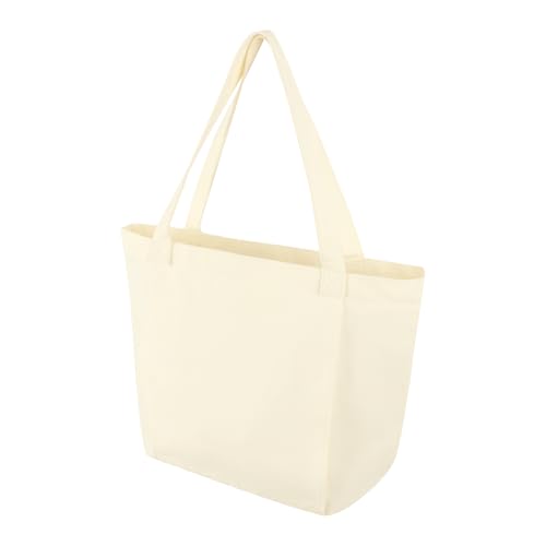 Starsouce Yoga Mat Bag Lightweight Foldable Canvas Tote with Side Sleeve Large Pocket Yoga Mat Carrier for Gym Travel Beach - color: Beige