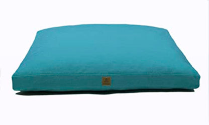 Zabuton Meditation Mat (36"×28"×2") Luxurious Meditation Cushion for Kneeling Sitting Large Floor Pillow Zafu/Bench-Washable Cotton Cover 100% Organic Cotton Filling (Cyan Blue) - color: Cyan Bue