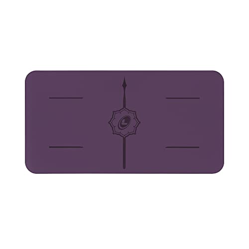 Liforme Yoga Pad - Revolutionary Alignment System, Advanced Non-Slip Grip | Eco-friendly, Non-Toxic, Sweat-Resistant, 4.2mm thick pad for knee, elbow and hand support during Yoga, Free Yoga Bag - color: Purple