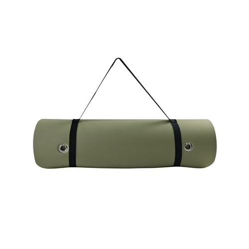 TONE Fitness Hanging Yoga Mat, Pilates Mat, Exercise Mat for Home Workouts with Carry Strap | V Pattern | Multiple Colors - color: Green