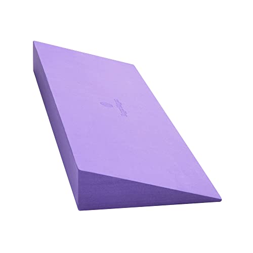 Hugger Mugger Yoga Wedge - Gentle Lift for Sensitive Wrists, Durable and Stable, Supports Joints, Great for Downward Dog - color: Purple