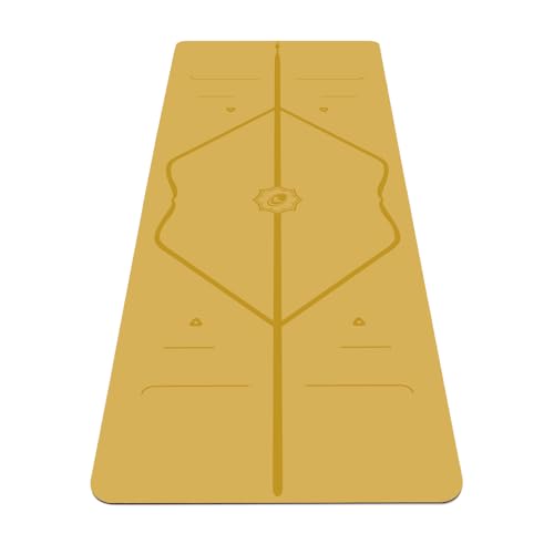 Liforme Classic Yoga Mat - Patented Alignment Design, Ultimate Grip - color: Golden Sand