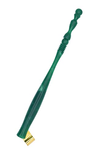 Gullor Oblique Calligraphy Dip Pen Nib Holder, Removable Nib Pen Handle Stand with 33 Nibs, Green - color: Green