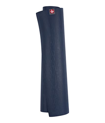 Manduka eKO Yoga Mat - Natural Rubber | Eco-Friendly | Soft Textured Surface| Natural Next-to-Skin Feel - color: Midnight, size: 79" x 24"