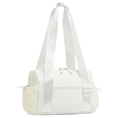 Mini Gym Bag, Small Gym Bag w/Wet Compartment for Women White - color: White