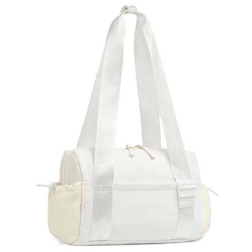 Mini Gym Bag, Small Gym Bag w/Wet Compartment for Women White - color: White