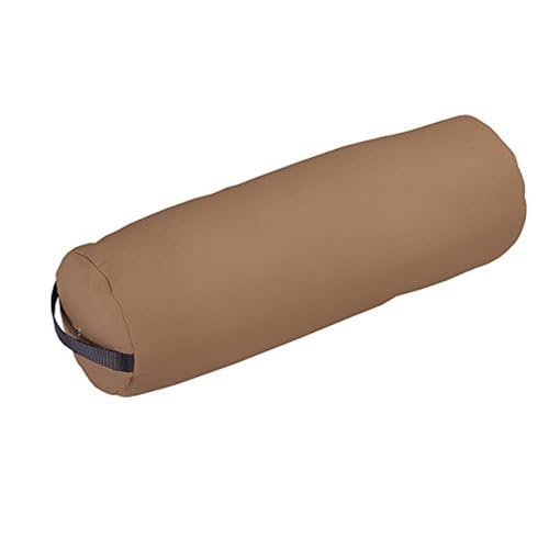 EARTHLITE Bolster Pillow Fluffy – Durable Massage Bolster, 100% PU Upholstery incl. Strap Handle/Professional Quality for Massage Tables/Back Pain Relief - color: Latte