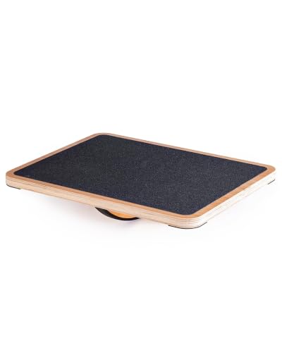 StrongTek Wooden Balance Board, Basic Rocker or Advanced 360° Wobble | Beginner-to-Advanced Options, Non-Slip Surface, Ankle Rehab, Physical Therapy, Core Stability and Balance Training - color: Standard-Advanced-360° Rotation