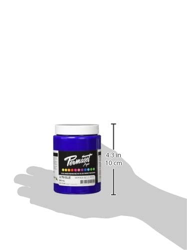 Permaset Aqua Standard 300ml Ultra Blue - Screen Printing Ink for Fabric - Ideal Screen Printing Kit for Home Office, Starter Kit, Fabric Paint, Screen Printer and Other Fabric Ink