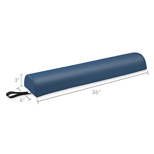 Saloniture Half Round Massage Table Bolster Pillow Pad - 26 x 6 x 3 Inch - Blue - color: Blue