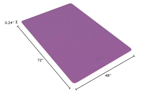 CAMBIVO 72''x48'' Large Yoga Mat, Extra Thick TPE Workout Mat - color: BLUE, size: 8mm