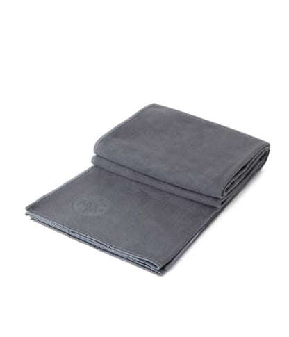 Manduka eQua Hot Yoga Mat Towel - 71" | Rapid Moisture Activated Grip | Ultra Soft Microfiber | Quick Dry | Lightweight, Travel Friendly Mat Layer | 71 x 24 inches | Thunder - color: Thunder, size: 71" x 24"