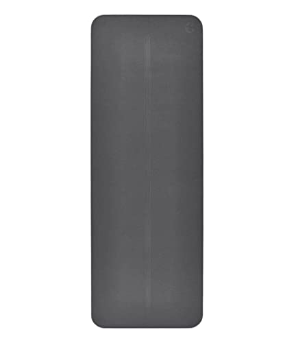 Manduka Begin Yoga Mat 68" - 5mm Cushioning | Comfortable, Lightweight & Reversible with Alignment Stripe | Budget-Friendly | 68 x 24 inches - style: Steel Grey Mat