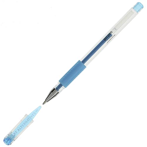 Art Alternatives Gel Pen, Neon Glitter Blue - Ballpoint - Non-Smear + Quick Dry - Writing, Drawing, Coloring, Journal, Planner - color: Neon Glitter Blue, size: 1 Count (Pack of 1)