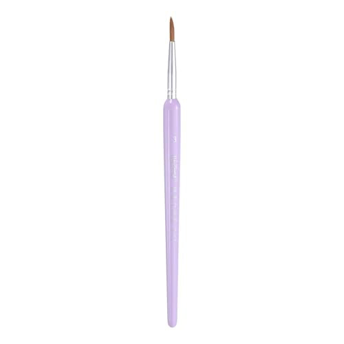 HARFINGTON Detail Paint Brushes 14mm Pointed Tip Nylon Hair Miniature Painting Brush for Watercolor Oil Acrylic Painting(3#), Purple - color: Purple, size: 3# 14mm