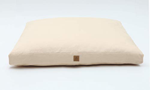 Zabuton Meditation Mat (36"×28"×2") Luxurious Meditation Cushion for Kneeling Sitting Large Floor Pillow Zafu/Bench-Washable Cotton Cover 100% Organic Cotton Filling (White) - color: White