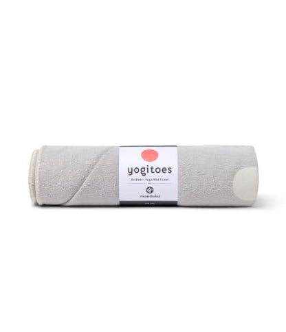 Manduka Yogitoes Hot Yoga Mat Towel - 71" | Moisture Activated Grip | Patented Silicone Nubs | Highly Absorbent, Durable & Easy Care | Made from Recycled Materials | 71 x 24 Inches | Linen - color: Linen, size: 71" x 24"