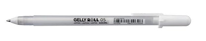 GEL GELLY ROLL PEN - SLIM 0.5MM - WHITE - PROFESSIONAL USE