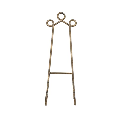 Deco 79 Metal Display Easel Scroll Tabletop Easel, Display Stand 7" x 10" x 19", Gold - color: Gold, size: CONVENIENTLY SIZED