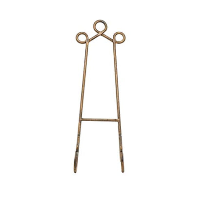 Deco 79 Metal Display Easel Scroll Tabletop Easel, Display Stand 7" x 10" x 19", Gold - color: Gold, size: CONVENIENTLY SIZED