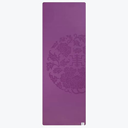 Gaiam Dry-Grip Yoga Mat, Non-Slip, Hot Yoga - color: Purple (Standard)