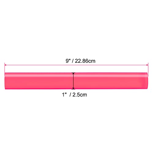 HARFINGTON Acrylic Clay Roller 9 Inch x 1 Inch Solid Non-Stick Plastic Round Tube Roller Polymer Clay Rod Fondant Rolling Pin for Shaping, Sculpting, Modeling DIY Crafts, Rose Red - color: Rose Red, size: 9 Inch x 1 Inch