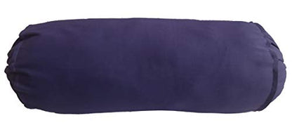 Saffron Navy Blue Bolster Pillowcase - Neck Roll Round Bolster Cover for Bed Sofa Chair Couch Lounge Cotton 6" Diameter x 38" Long (15 cm Diameter x 96 cm Long) Removable Cover - size: 38" x 6" (Pack of 1)