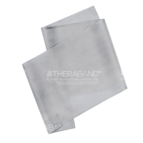 THERABAND Resistance Band, Exercise Workout, Physical Therapy, Silver, 6 Ft - color: Silver - Super Heavy, size: 1 Count