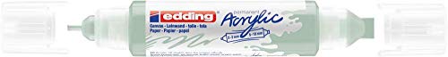 edding 5400 Acrylic 3D Double Liner - Mint - 1 Acrylic Colour Tube - 2 nozzles 2-3,5-10mm - Acrylic Paints for Canvas, Painting Boards and Wood - Waterproof acrylics in Artist-Quality Colours - color: Mellow Mint Mat