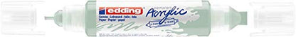 edding 5400 Acrylic 3D Double Liner - Mint - 1 Acrylic Colour Tube - 2 nozzles 2-3,5-10mm - Acrylic Paints for Canvas, Painting Boards and Wood - Waterproof acrylics in Artist-Quality Colours - color: Mellow Mint Mat