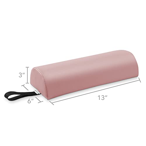 Saloniture Half Round Neck Massage Table Bolster Pillow Pad - 13 x 6 x 3 Inch - Pink - color: Pink