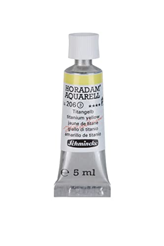 Schmincke - HORADAM® AQUARELL - finest artists' watercolours, titanium yellow - 5 ml - color: 206 titanium yellow, size: 0.17 Fl Oz (Pack of 1)