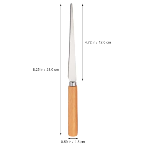 SEWACC 2Pcs Wooden Handle Fettling Knife for Pottery Clay Modeling and Ceramic Sculpture Repair 8.26In Carving Tool Set for Crafting and Trimming