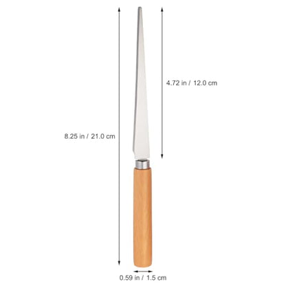 SEWACC 2Pcs Wooden Handle Fettling Knife for Pottery Clay Modeling and Ceramic Sculpture Repair 8.26In Carving Tool Set for Crafting and Trimming