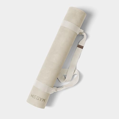 WeGym Yoga Mat, 4 mm Cushioned Non-Slip for Yoga, Pilates and Home Workouts - color: SU_Sandstone, style: Suede