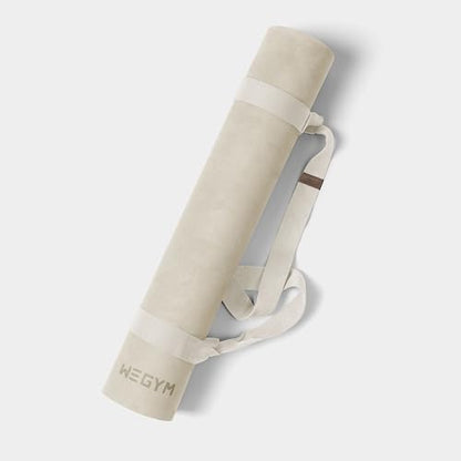 WeGym Yoga Mat, 4 mm Cushioned Non-Slip for Yoga, Pilates and Home Workouts - color: SU_Sandstone, style: Suede