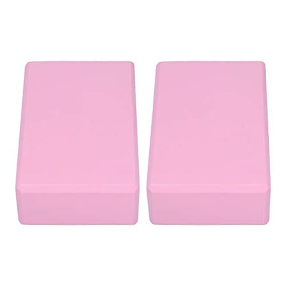 Yoga Blocks, Premium EVA Foam Non Slip Yoga Blocks 2 Pack Pink Provides Stability Support for Yoga Pilates Meditation 15 x 22.5 x 7.5cm